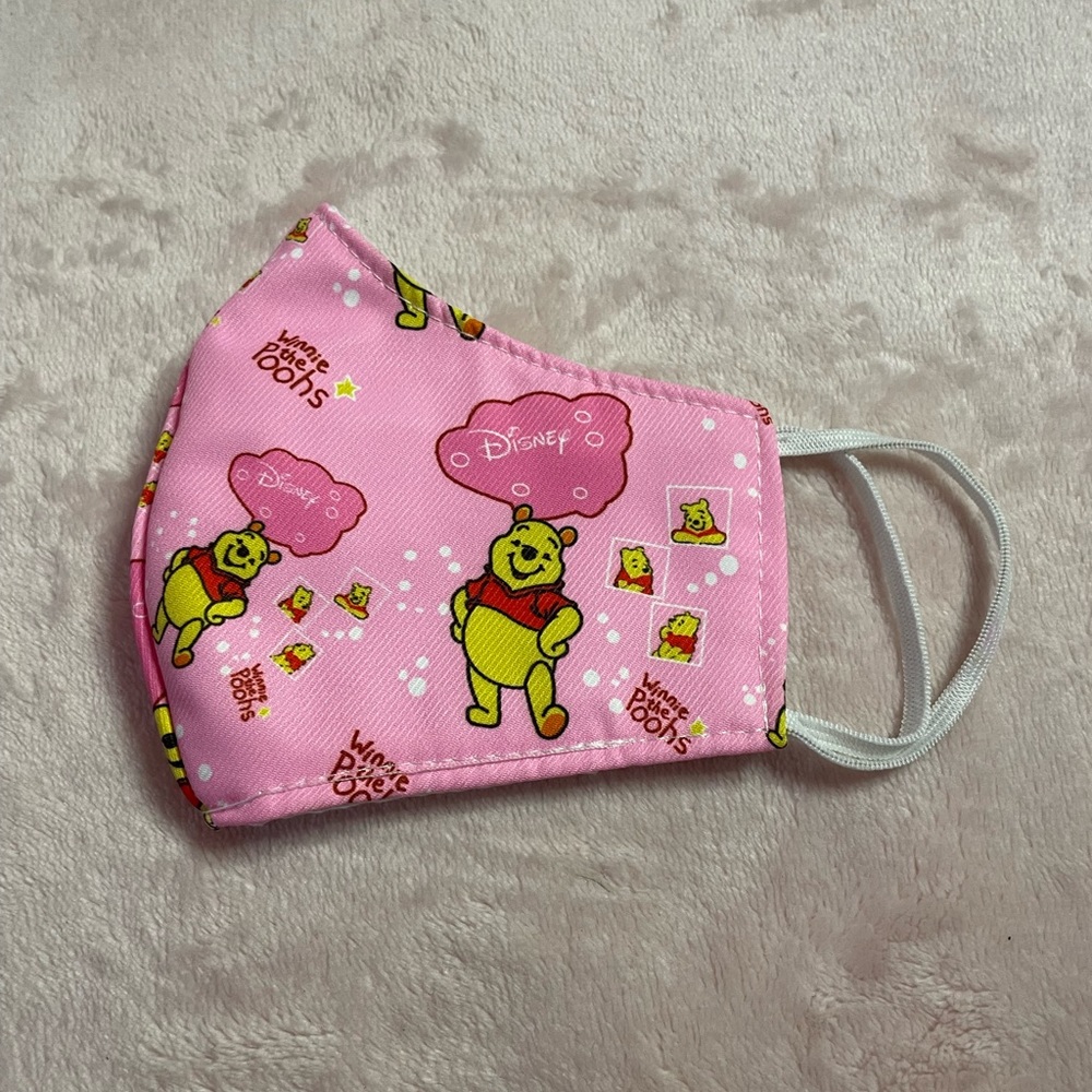 handmade pink winnie the pooh face mask
